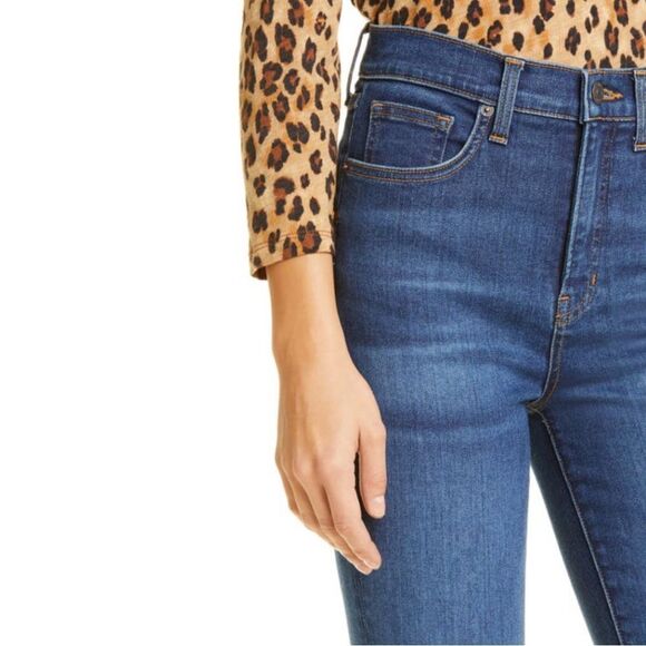 NWT VERONICA BEARD Carly High Waist Kick Flare Jeans 23 Bright Blue - Picture 5 of 10